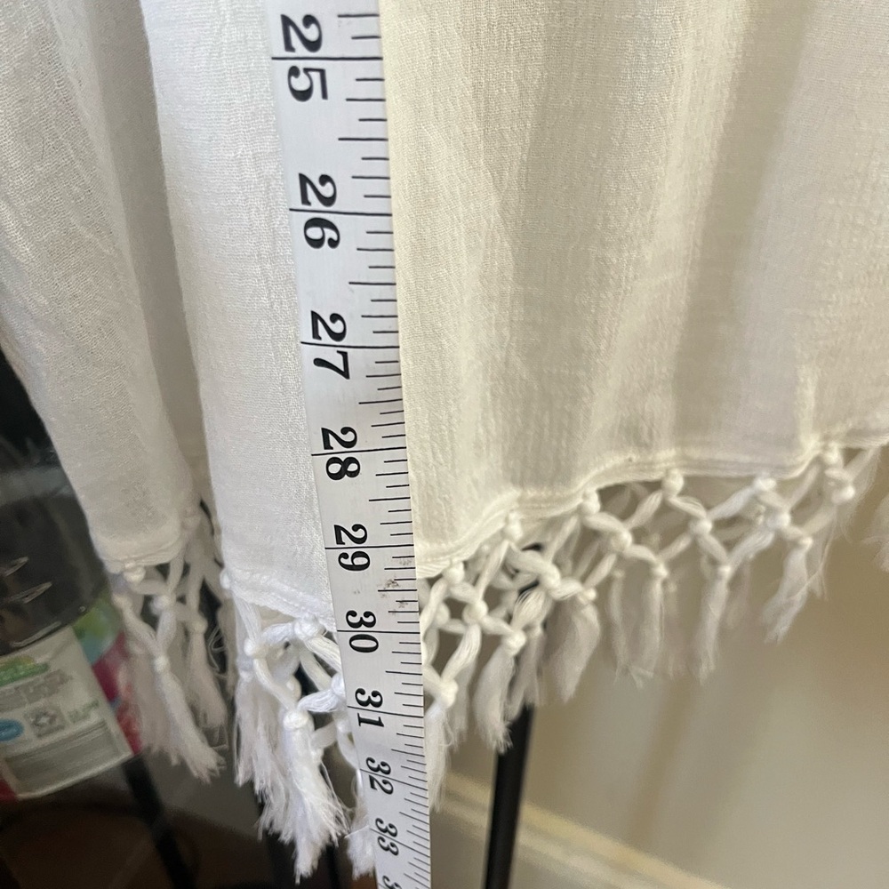 Victoria's Secret White Fringe beachy bohemian Tank Top S - Picture 4 of 9